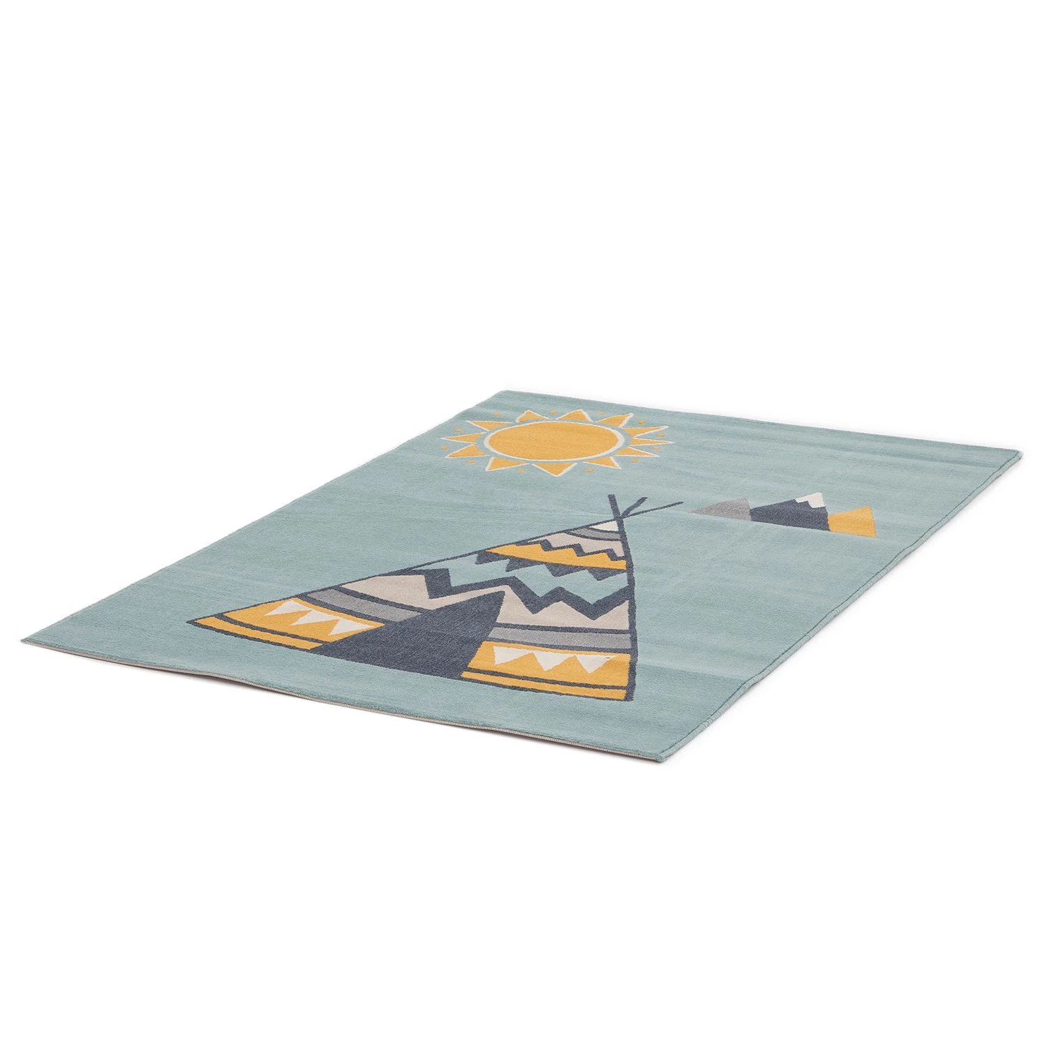 Top Square Tapis enfant Weely X - Fibres synthétiques - Bleu layette 5 Top Square Tapis enfant Weely X - Fibres synthétiques - Bleu layette – Image 3