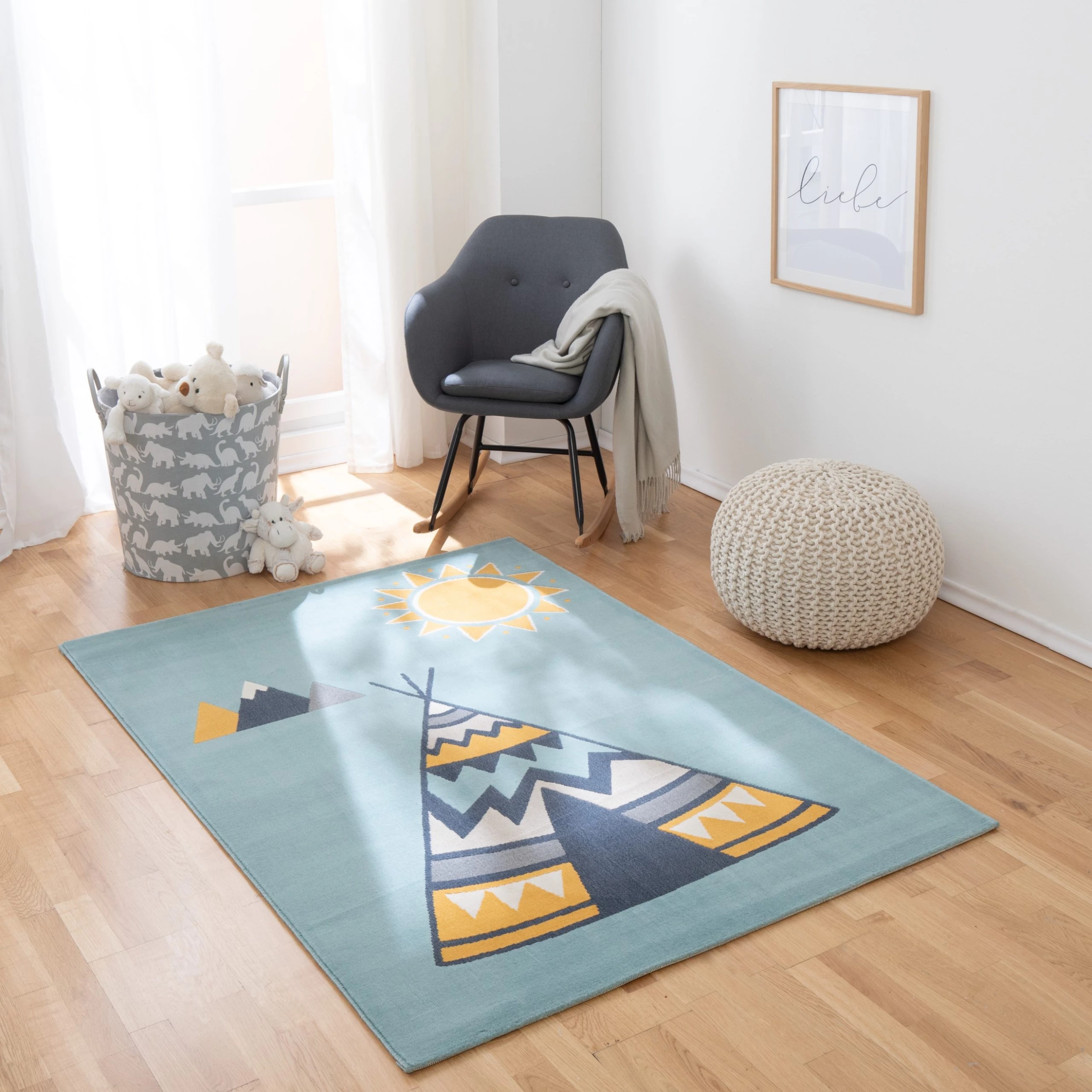 Top Square Tapis enfant Weely X - Fibres synthétiques - Bleu layette 10 Top Square Tapis enfant Weely X - Fibres synthétiques - Bleu layette – Image 8
