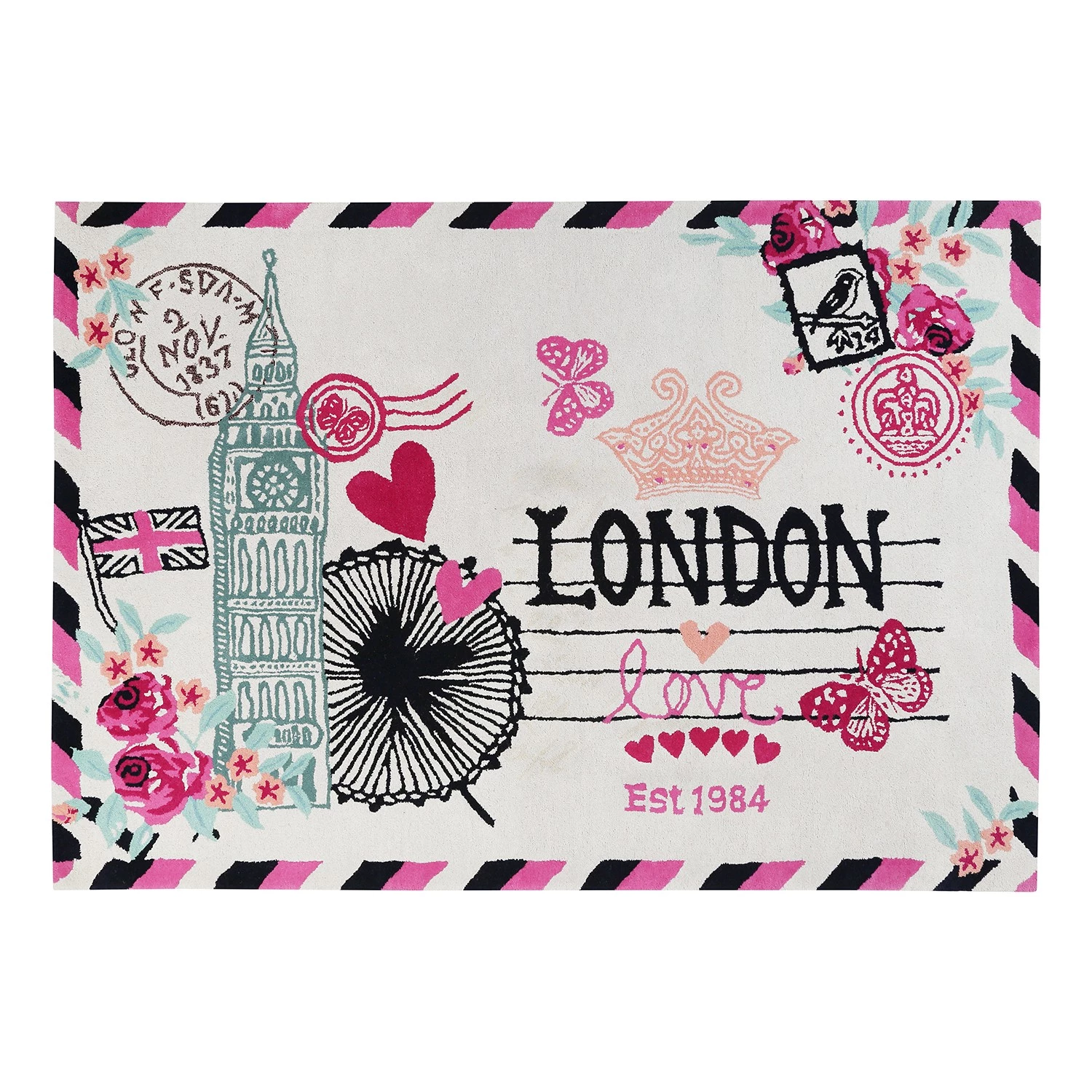 Accessorize Tapis en laine Metropolis I - Laine vierge - Multicolore - 130 x 190 cm 3 Accessorize Tapis en laine Metropolis I - Laine vierge - Multicolore - 130 x 190 cm