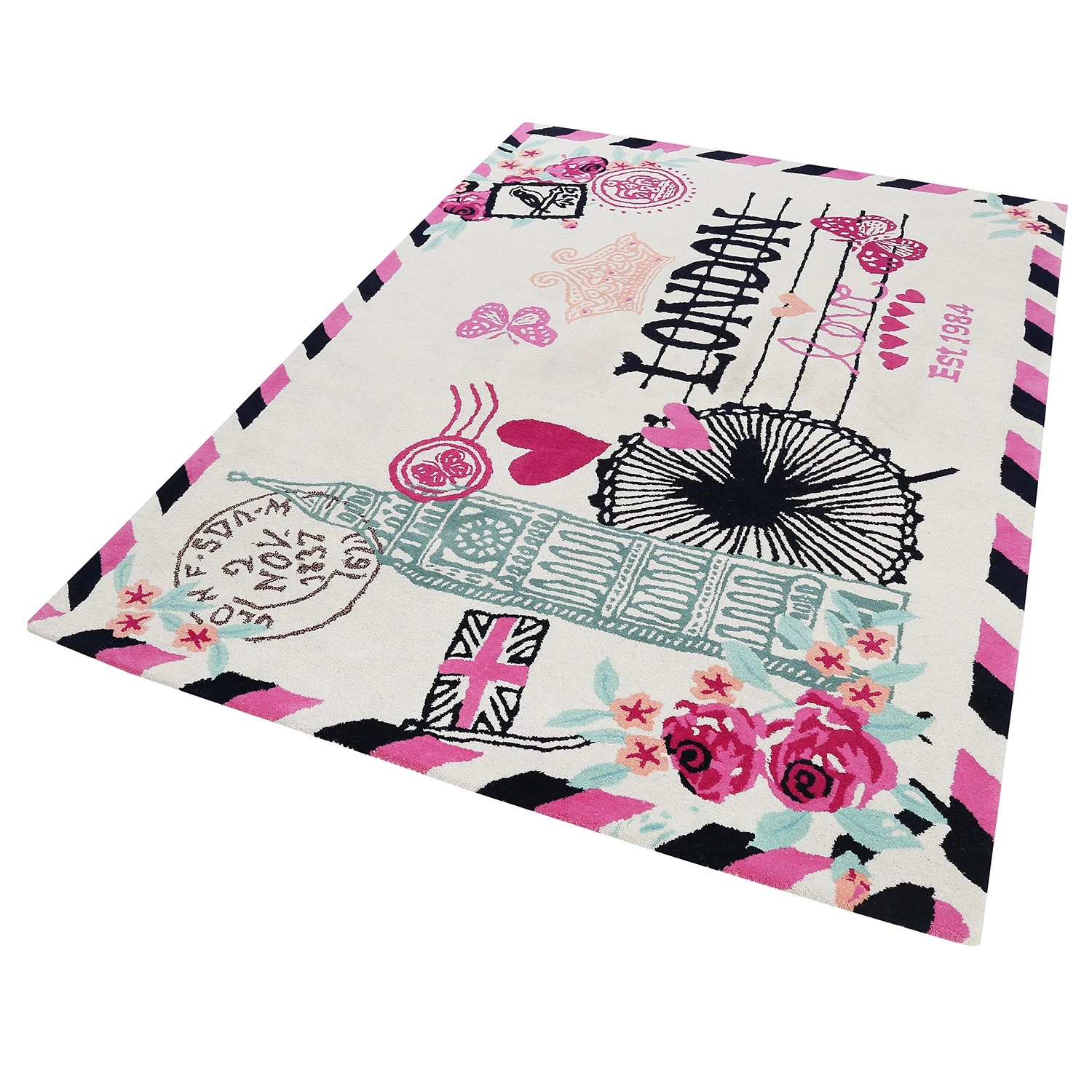 Accessorize Tapis en laine Metropolis I - Laine vierge - Multicolore - 130 x 190 cm 6 Accessorize Tapis en laine Metropolis I - Laine vierge - Multicolore - 130 x 190 cm – Image 4