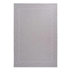 Kayoom Tapis Florence - Polyester - Gris / Blanc - 80 x 150 cm