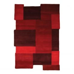 Flair Rugs Tapis en laine Collage - Laine - Rouge - 200 x 290 cm