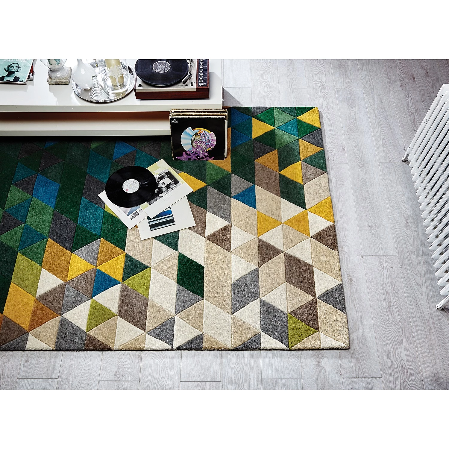 Flair Rugs Tapis en laine Prism II - Laine - Vert / Multicolore - 80 x 150 cm 4 Flair Rugs Tapis en laine Prism II - Laine - Vert / Multicolore - 80 x 150 cm – Image 2