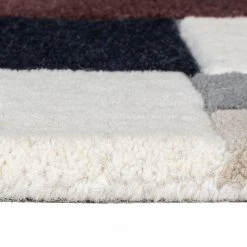 Flair Rugs Tapis en laine Abstract Blocks - Laine - Bleu / Jaune moutarde - 160 x 230 cm -Tapis Soldes Boutique 1000230002 211018 09472900316 DETAILS P000000001000230002