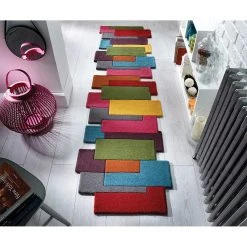 Flair Rugs Tapis de couloir en laine Collage - Laine - Multicolore - 60 x 230 cm -Tapis Soldes Boutique 1000230024 201112 11161500093 MOOD DETAILS P000000001000230024 mood
