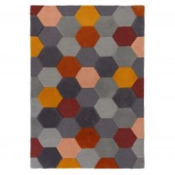 Flair Rugs Tapis en laine Moderno Muno - Laine - Multicolore - 120 x 170 cm