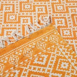 Top Square Tapis Chevron - Orange -Tapis Soldes Boutique 1000230636 210413 12352300023 DETAILS P000000001000230636