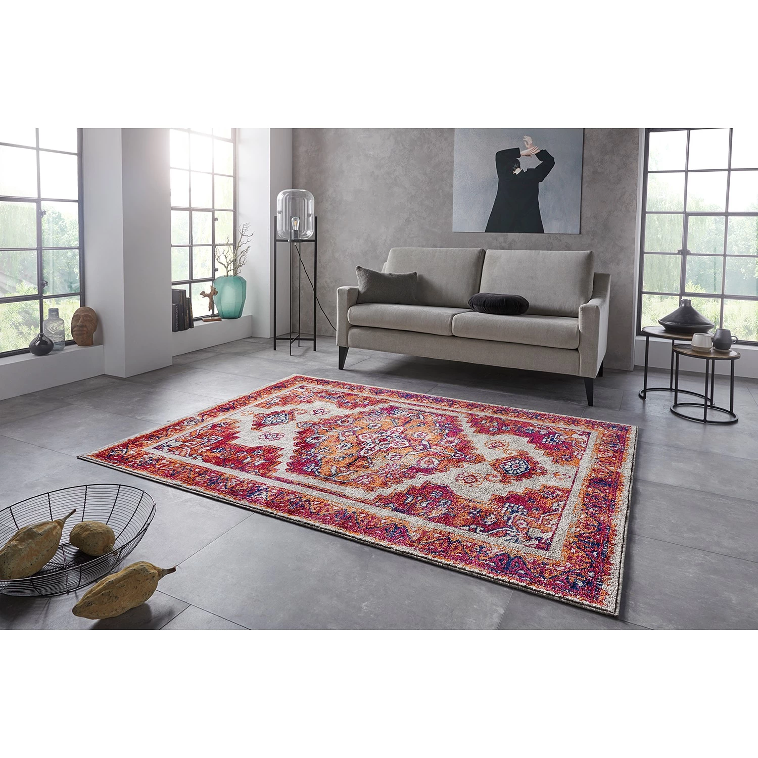 Nouristan Tapis Daber - Polypropylène - Rouge - 120 x 170 cm 4 Nouristan Tapis Daber - Polypropylène - Rouge - 120 x 170 cm – Image 2