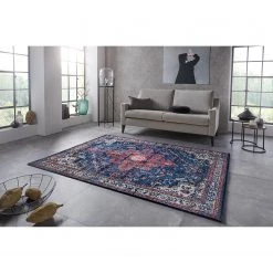 Nouristan Tapis Azrow - Polypropylène - Bleu marine - 120 x 170 cm -Tapis Soldes Boutique 1000230874 201120 10284300142 MOOD DETAILS P000000001000230874 mood