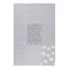 Happy Rugs Tapis enfant Patchwork - Polyester / Coton - Gris clair / Blanc - 90 x 160 cm