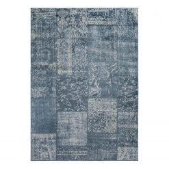 Luxor living Tapis Famos I - Viscose - Bleu foncé - 80 x 150 cm