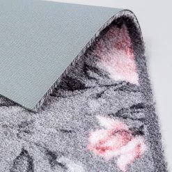 Astra Paillasson Pure et Soft Blumen - Fibres synthétiques - Gris / Rose -Tapis Soldes Boutique 1000232978 201130 17243700607 DETAILS P000000001000232978