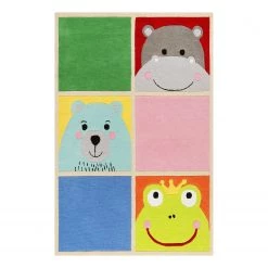 SMART KIDS Tapis enfant What's up?! - Polyester - Multicolore - 120 x 170 cm
