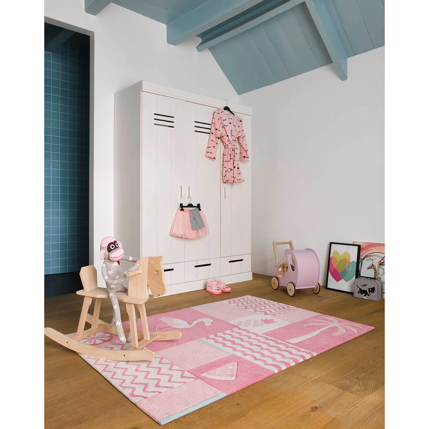 SMART KIDS Tapis enfant Fruity Flamingo - Polyester - Rose - 120 x 170 cm 4 SMART KIDS Tapis enfant Fruity Flamingo - Polyester - Rose - 120 x 170 cm – Image 2