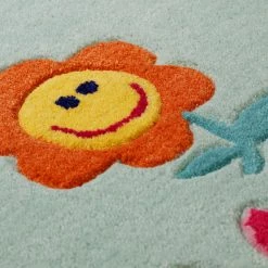 SMART KIDS Tapis enfant Happy me! - Polyester - Bleu clair - 120 x 170 cm -Tapis Soldes Boutique 1000233149 201210 17095900619 DETAILS P000000001000233149