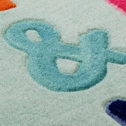 SMART KIDS Tapis enfant Happy me! - Polyester - Bleu clair - 120 x 170 cm -Tapis Soldes Boutique 1000233149 201210 17100100620 DETAILS P000000001000233149