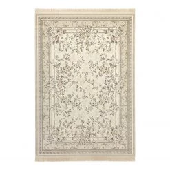 Nouristan Tapis Antik Flowers - Viscose / Coton - Beige clair - 160 x 230 cm