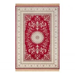 Nouristan Tapis Antik Negar - Viscose / Coton - Rouge - 160 x 230 cm