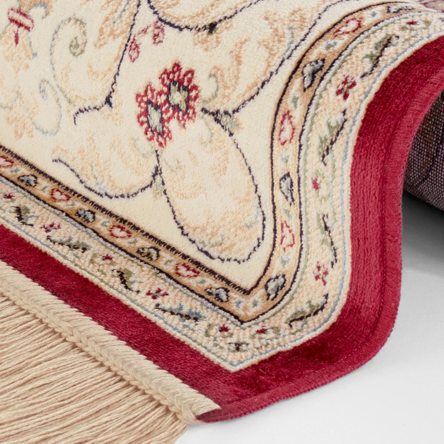 Nouristan Tapis Antik Negar - Viscose / Coton - Rouge - 160 x 230 cm 5 Nouristan Tapis Antik Negar - Viscose / Coton - Rouge - 160 x 230 cm – Image 3