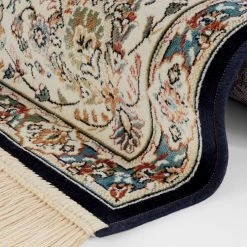 Nouristan Tapis Antik Nain - Viscose / Coton - Bleu foncé - 95 x 140 cm -Tapis Soldes Boutique 1000234635 201210 11233000103 DETAILS P000000001000234635