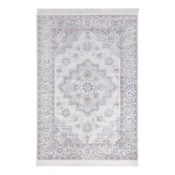 Nouristan Tapis Heriz - Viscose / Coton - Rose - 135 x 195 cm