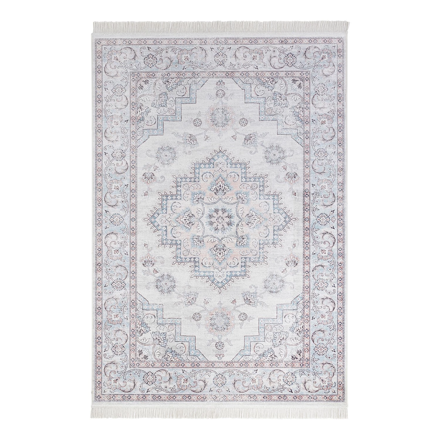 Nouristan Tapis Heriz - Viscose / Coton - Rose - 135 x 195 cm 3 Nouristan Tapis Heriz - Viscose / Coton - Rose - 135 x 195 cm