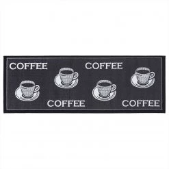 Andiamo Tapis de cuisine Coffee - Matière plastique - Gris