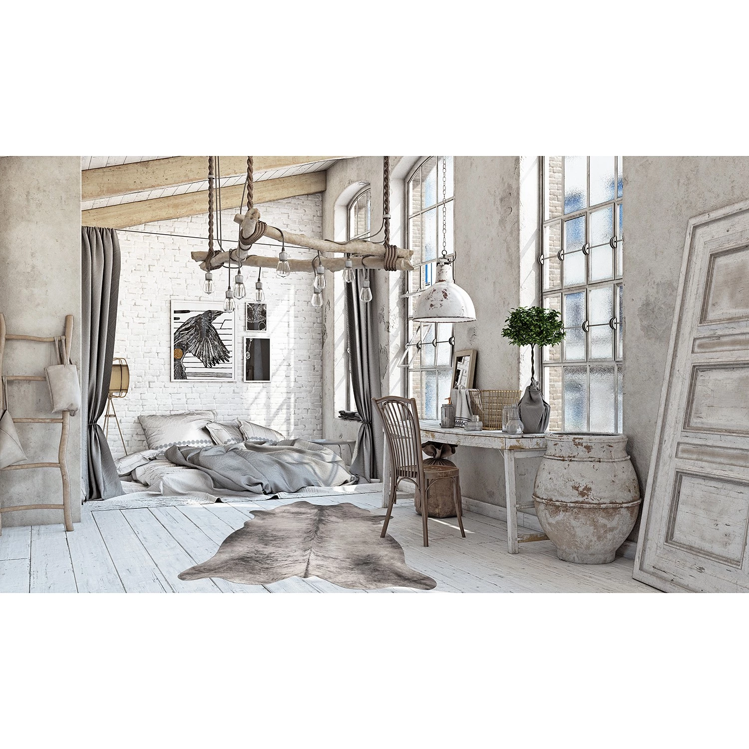 Andiamo Fourrure synthétique Amarillo I - Polyester - Gris 4 Andiamo Fourrure synthétique Amarillo I - Polyester - Gris – Image 2