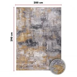 Luxor living Tapis Prima I - Polyester - Gris / Jaune - 200 x 290 cm -Tapis Soldes Boutique 1000235544 211029 11591600756 SKETCH DETAILS P000000001000235544 sketch