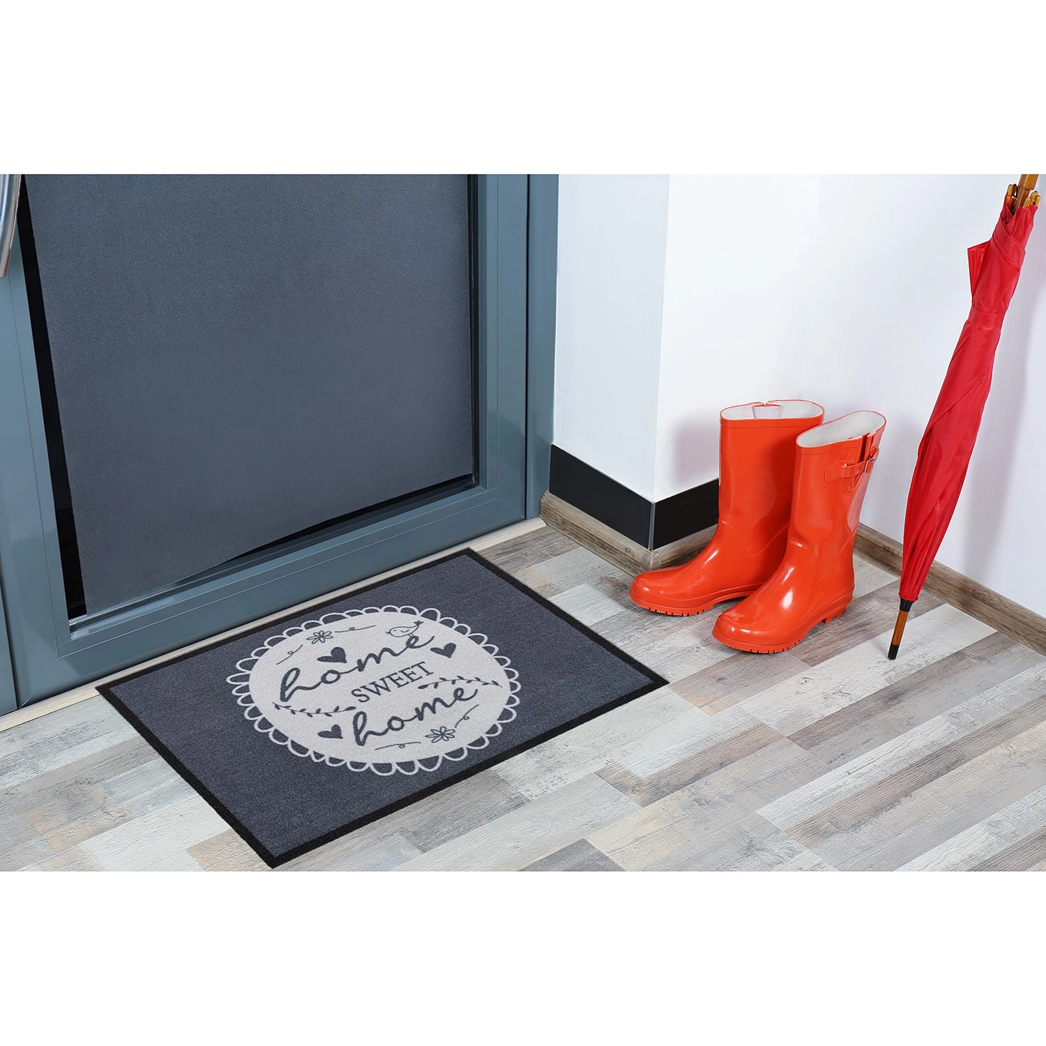 Andiamo Paillasson Trautes Heim - Caoutchouc - Gris / Blanc 4 Andiamo Paillasson Trautes Heim - Caoutchouc - Gris / Blanc – Image 2