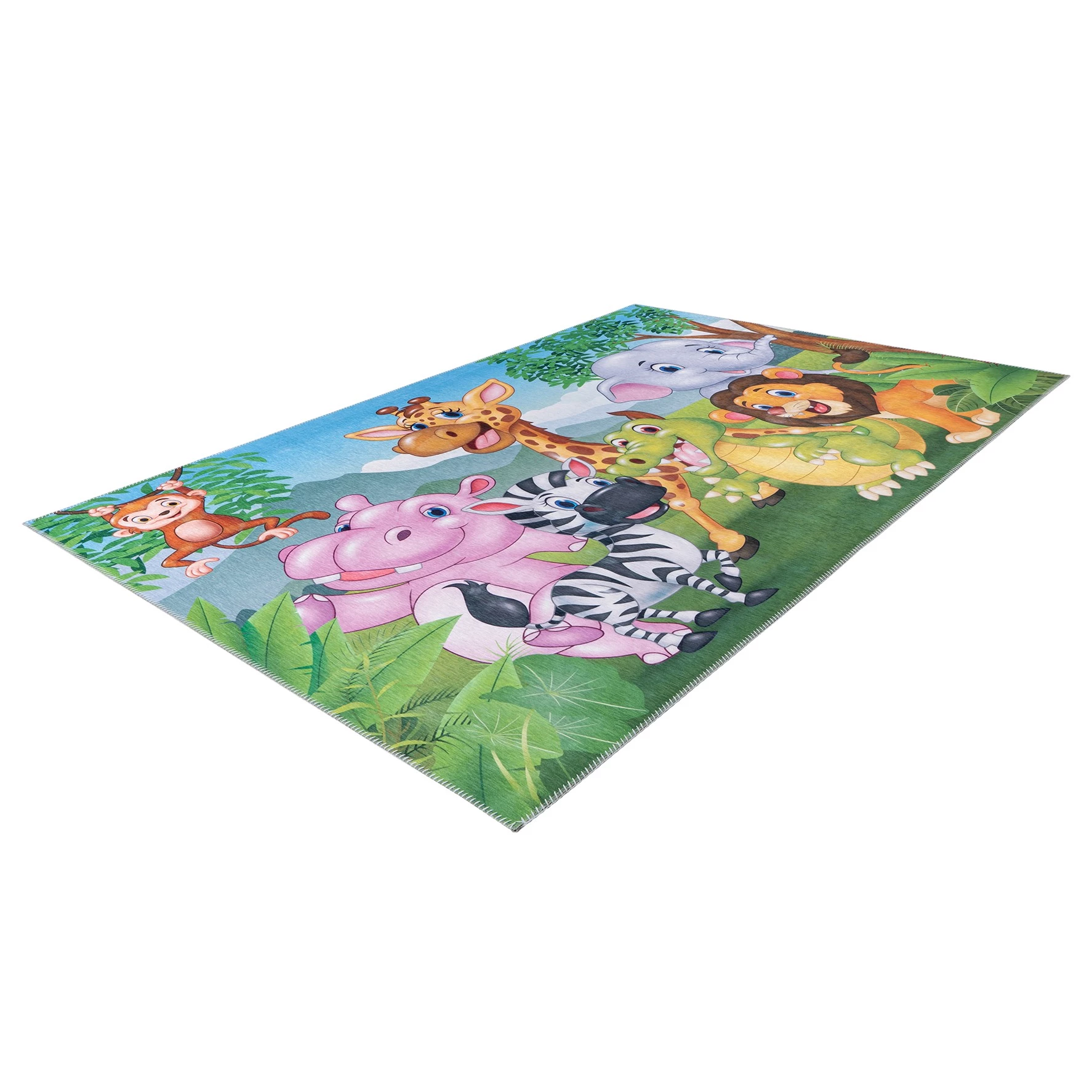 Obsession Tapis enfant My Torino Jungle - Chenille - Multicolore - 80 x 120 cm 4 Obsession Tapis enfant My Torino Jungle - Chenille - Multicolore - 80 x 120 cm – Image 2