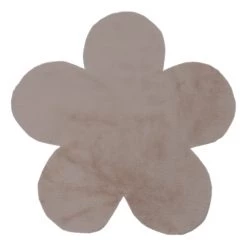 Obsession Tapis enfant My Luna Fleur - Micropolyester souple - Taupe