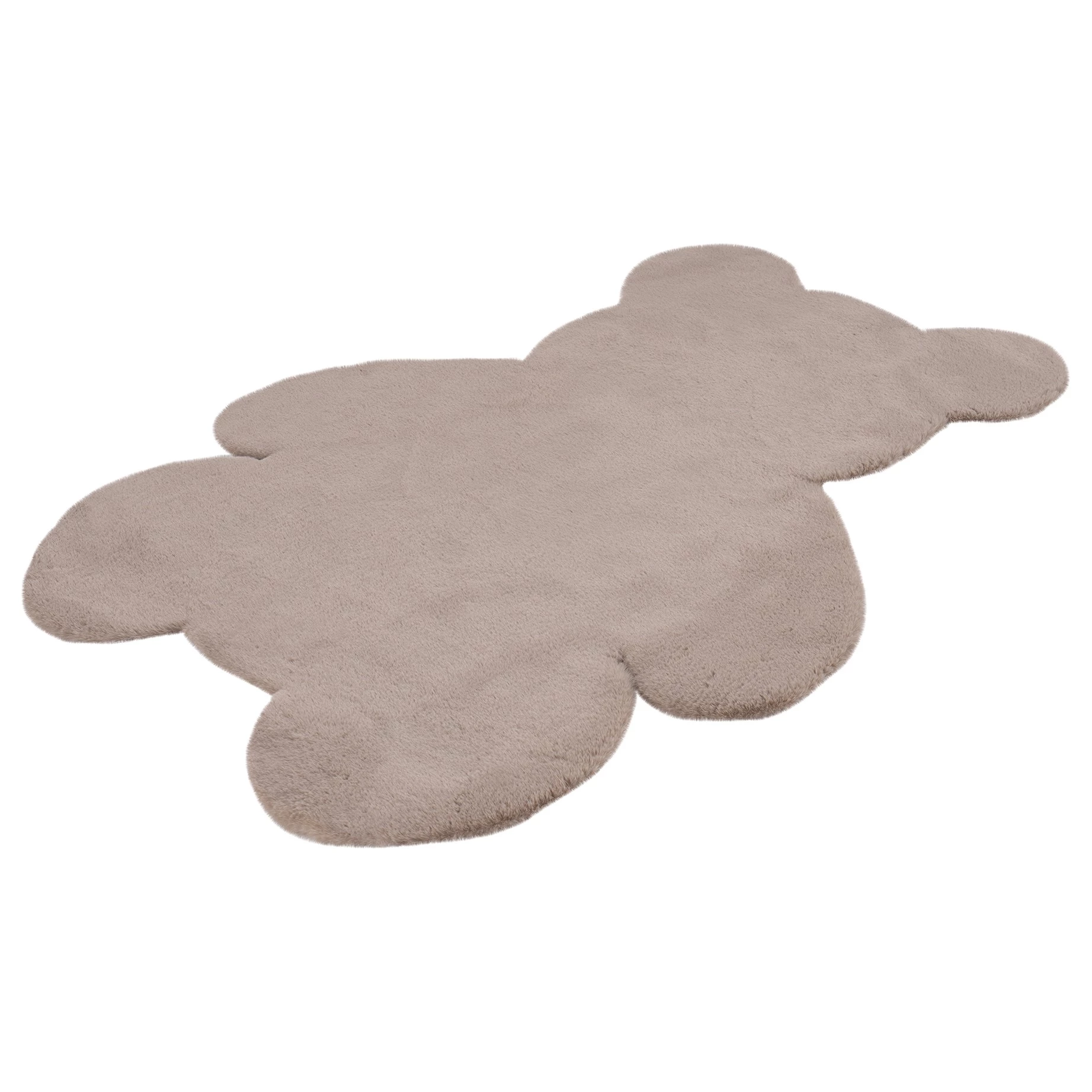 Obsession Tapis enfant My Luna Ourson - Micropolyester souple - Taupe 4 Obsession Tapis enfant My Luna Ourson - Micropolyester souple - Taupe – Image 2