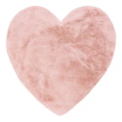 Obsession Tapis enfant My Luna Coeur - Micropolyester souple - Rose poudré