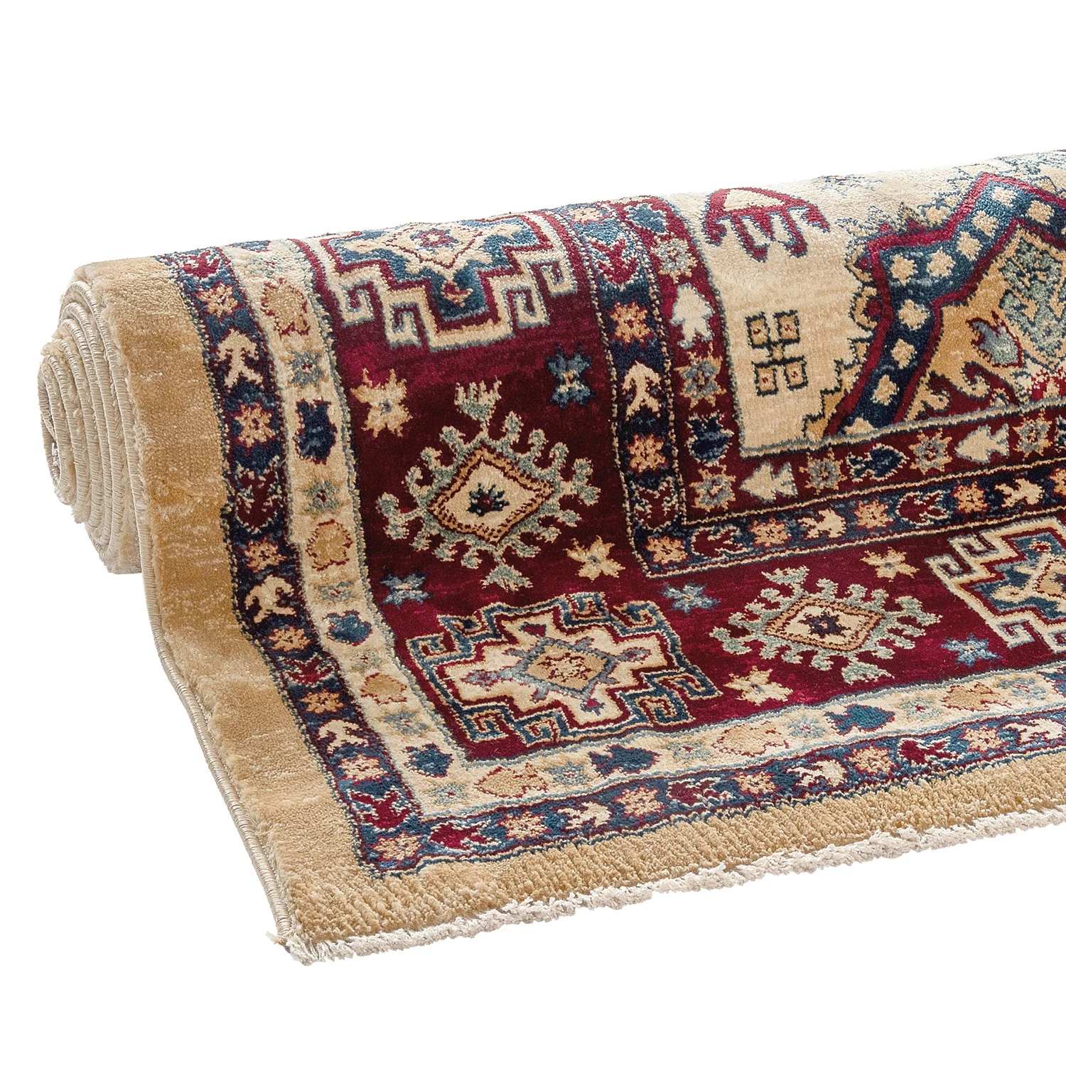 Sehrazat Tapis oriental Ornament 1354 - Polyester - Aspect soie - Crème / Beige - 60 x 100 cm 7 Sehrazat Tapis oriental Ornament 1354 - Polyester - Aspect soie - Crème / Beige - 60 x 100 cm – Image 5