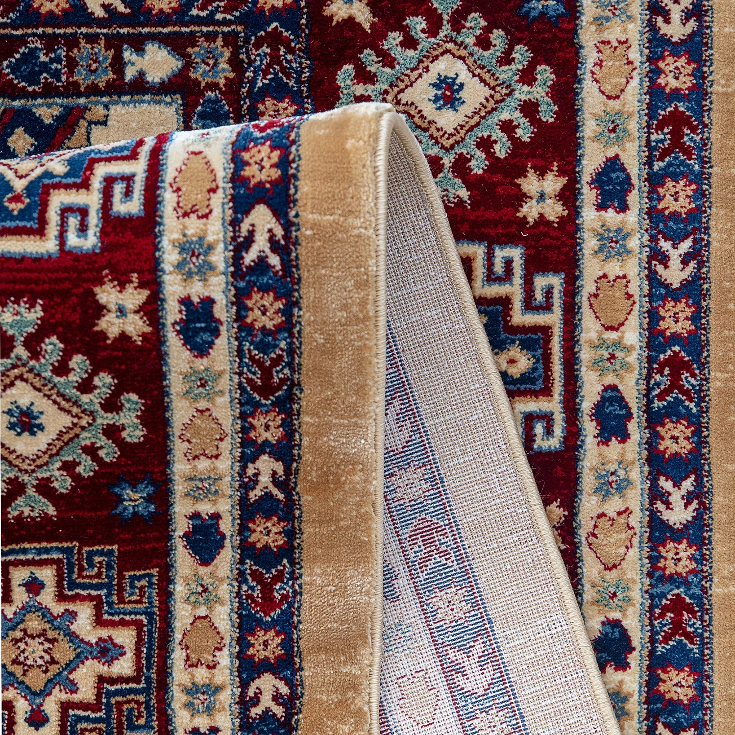 Sehrazat Tapis oriental Ornament 1354 - Polyester - Aspect soie - Crème / Beige - 60 x 100 cm 6 Sehrazat Tapis oriental Ornament 1354 - Polyester - Aspect soie - Crème / Beige - 60 x 100 cm – Image 4