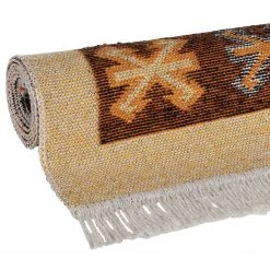 Sehrazat Tapis réversible Tulum 9910 - Coton / Polyester - Beige / Marron - 70 x 140 cm -Tapis Soldes Boutique 1000238327 210113 10582400770 DETAILS P000000001000238327