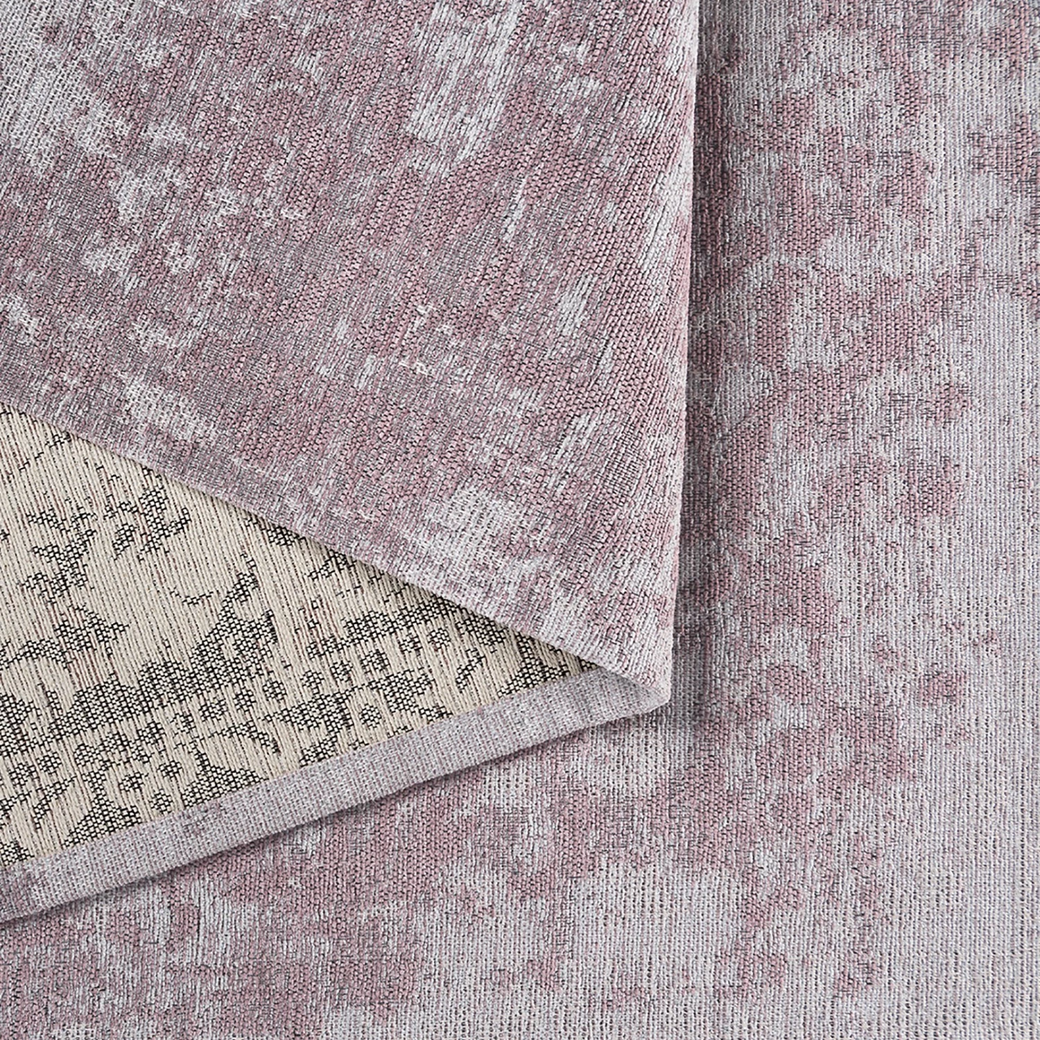 Sehrazat Tapis Carina IV - Coton / Polyester - Rose vieilli / Gris - 80 x 150 cm 4 Sehrazat Tapis Carina IV - Coton / Polyester - Rose vieilli / Gris - 80 x 150 cm – Image 2