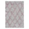 Sehrazat Tapis Shaggy Ethno 8699 - Polypropylène - Gris clair - 80 x 150 cm