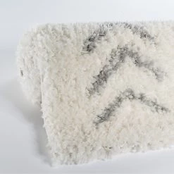 Sehrazat Tapis Shaggy Ethno 8685 - Polypropylène - Gris / Crème - 120 x 170 cm -Tapis Soldes Boutique 1000239070 210106 10065400646 DETAILS P000000001000239070