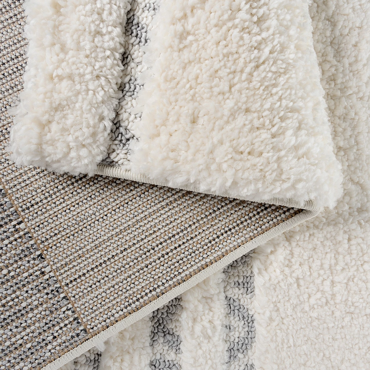 Sehrazat Tapis épais Bahama 8823 - Polypropylène - Crème / Gris - 80 x 150 cm 4 Sehrazat Tapis épais Bahama 8823 - Polypropylène - Crème / Gris - 80 x 150 cm – Image 2