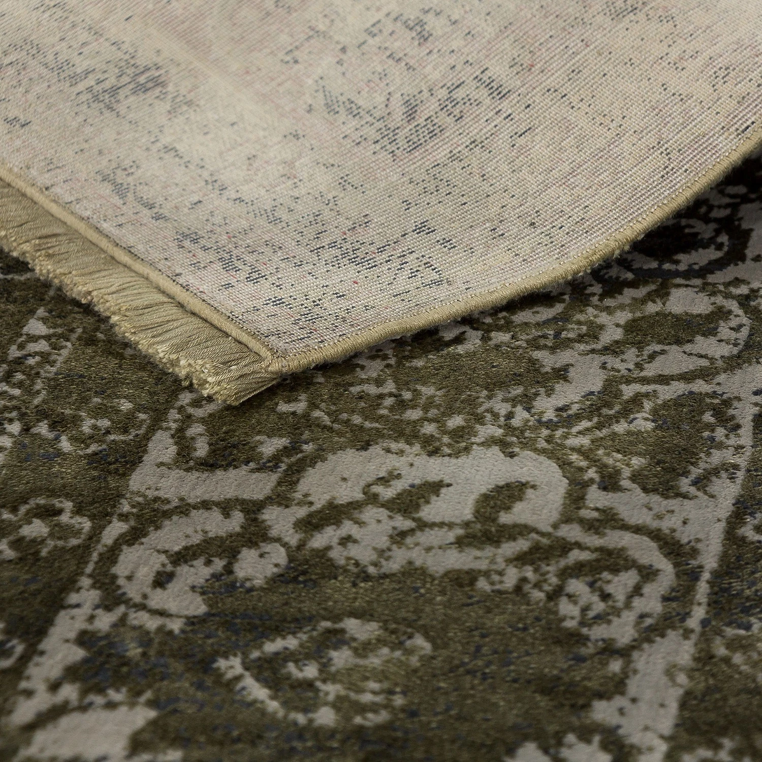 Schöner Wohnen Kollektion Tapis Velvet IV - Tissu mélangé - Vert olive - 160 x 230 cm 5 Schöner Wohnen Kollektion Tapis Velvet IV - Tissu mélangé - Vert olive - 160 x 230 cm – Image 3