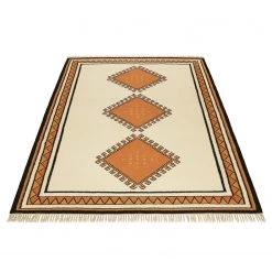 Wecon Home Tapis en laine Afoud - Laine vierge - Blanc / Terre cuite - 80 x 150 cm 9 Wecon Home Tapis en laine Afoud - Laine vierge - Blanc / Terre cuite - 80 x 150 cm -Tapis Soldes Boutique 1000239577 210126 12072600038 DETAILS P000000001000239577