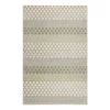 Esprit Home Tapis Spotted Stripe - Fibres synthétiques - Vert olive / Beige - 80 x 150 cm