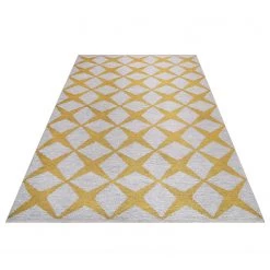Esprit Home Tapis Caledon - Polyester - Beige / Moutarde - 130 x 190 cm -Tapis Soldes Boutique 1000239920 210126 12104902404 DETAILS P000000001000239920