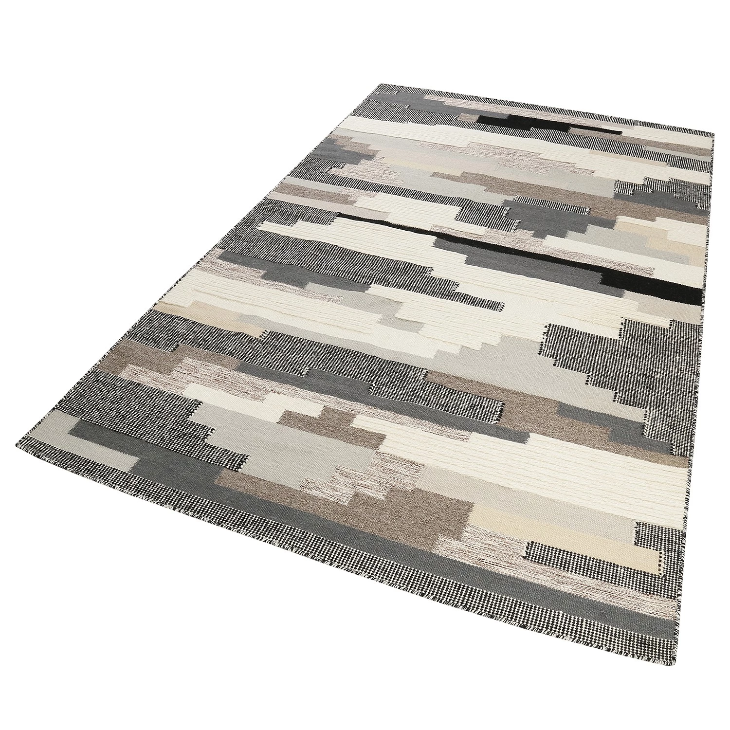 Esprit Home Tapis en laine Natham Kelim - Laine vierge - Gris - 130 x 190 cm 4 Esprit Home Tapis en laine Natham Kelim - Laine vierge - Gris - 130 x 190 cm – Image 2