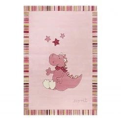 Esprit Home Tapis enfant Sweet Dragon - Fibres synthétiques - Rose - 120 x 180 cm