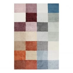 Esprit Home Tapis épais Loft Multi - Fibres synthétiques - Gris clair / Multicolore - 130 x 190 cm