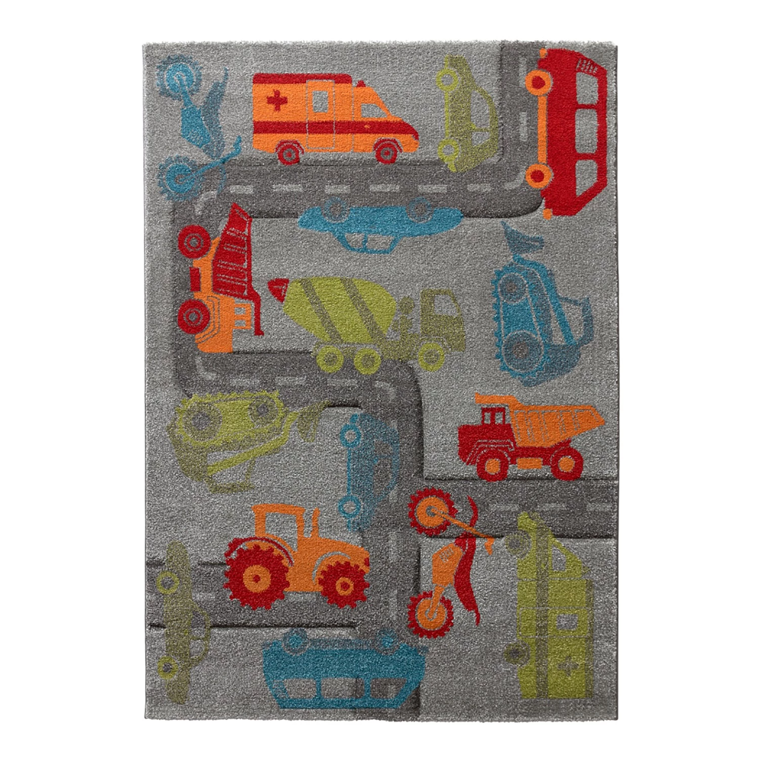 Sigikid Tapis enfant Traffic - Fibres synthétiques - Gris - 80 x 150 cm 3 Sigikid Tapis enfant Traffic - Fibres synthétiques - Gris - 80 x 150 cm