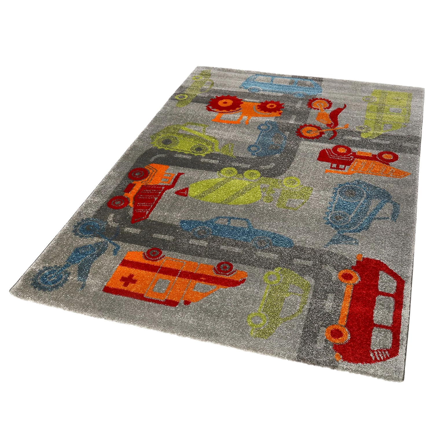 Sigikid Tapis enfant Traffic - Fibres synthétiques - Gris - 80 x 150 cm 4 Sigikid Tapis enfant Traffic - Fibres synthétiques - Gris - 80 x 150 cm – Image 2